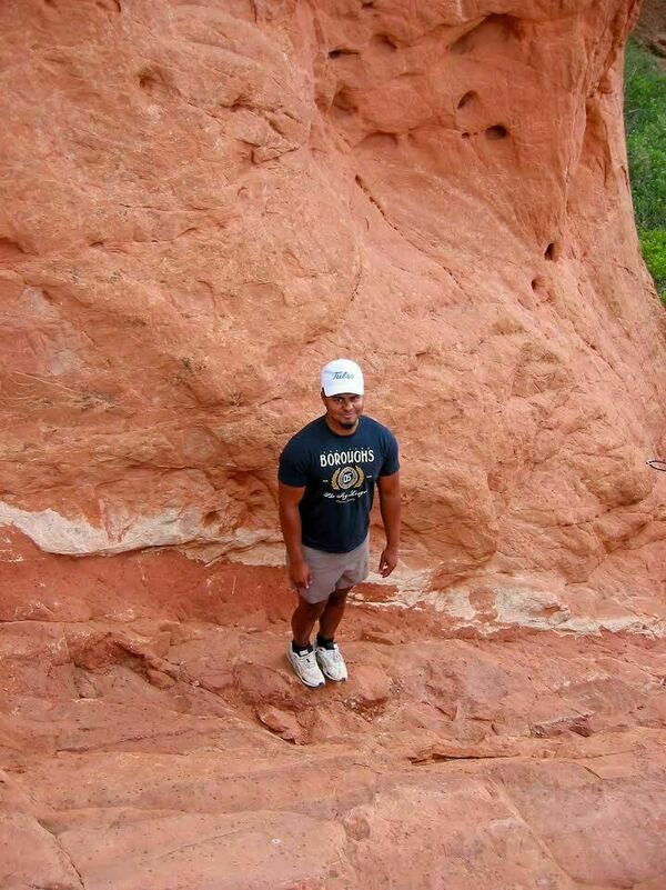 Niko Ahmed on a hiking trip on Colorado.