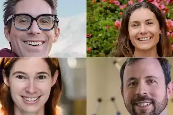 Headshots of Simone, Erin, Matt and Abby